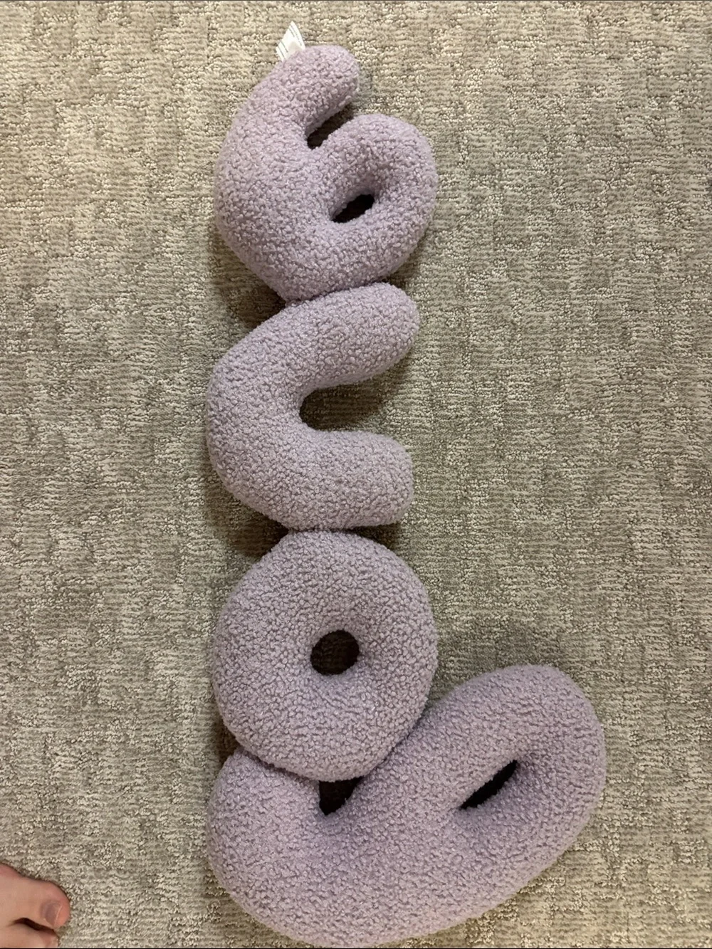 Plush 'Love' Word Pillow - Dusty Lavender